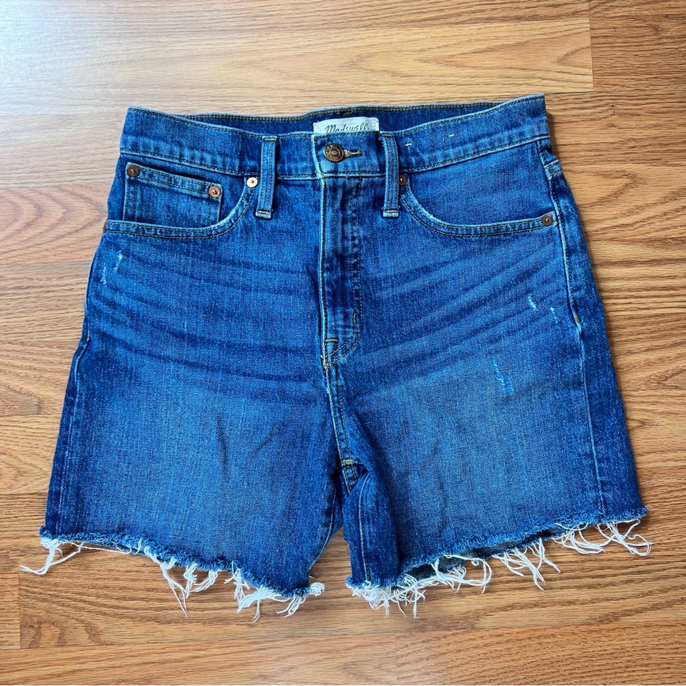 Madewell High-Rise Denim Shorts Jean Size 26 Blue Casual Comfy Stretch Classic